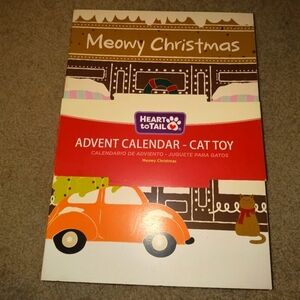 Advent Calendar Cat Toy - Festive Brown and Red Gift Christmas Home Decor